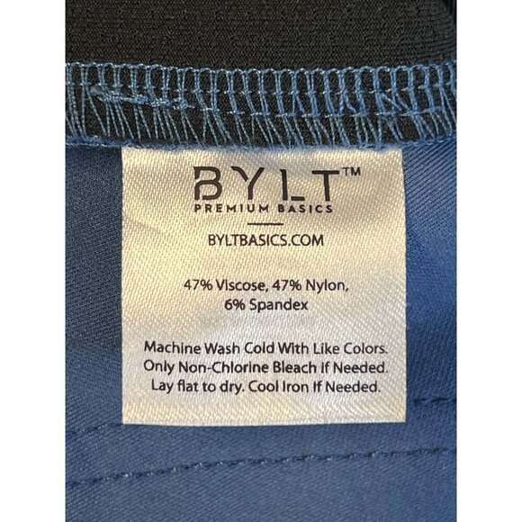 BYLT Blue Pants Size 31 Premium Basic Everyday 2.0 Slim Skinny Ultra Stretch EUC - Picture 8 of 8
